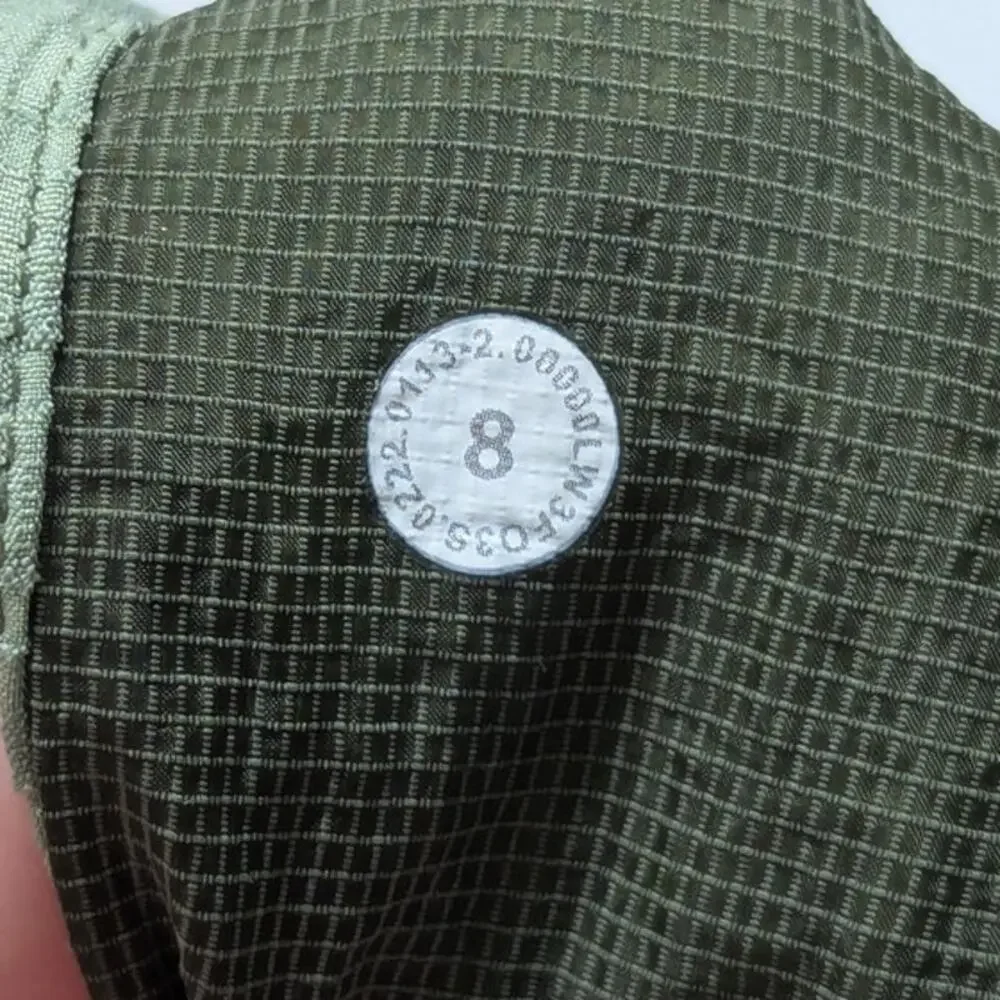 Lululemon Grid Fleece Hiking Overshirt Laurel Green Medium Olive Snap Button Top